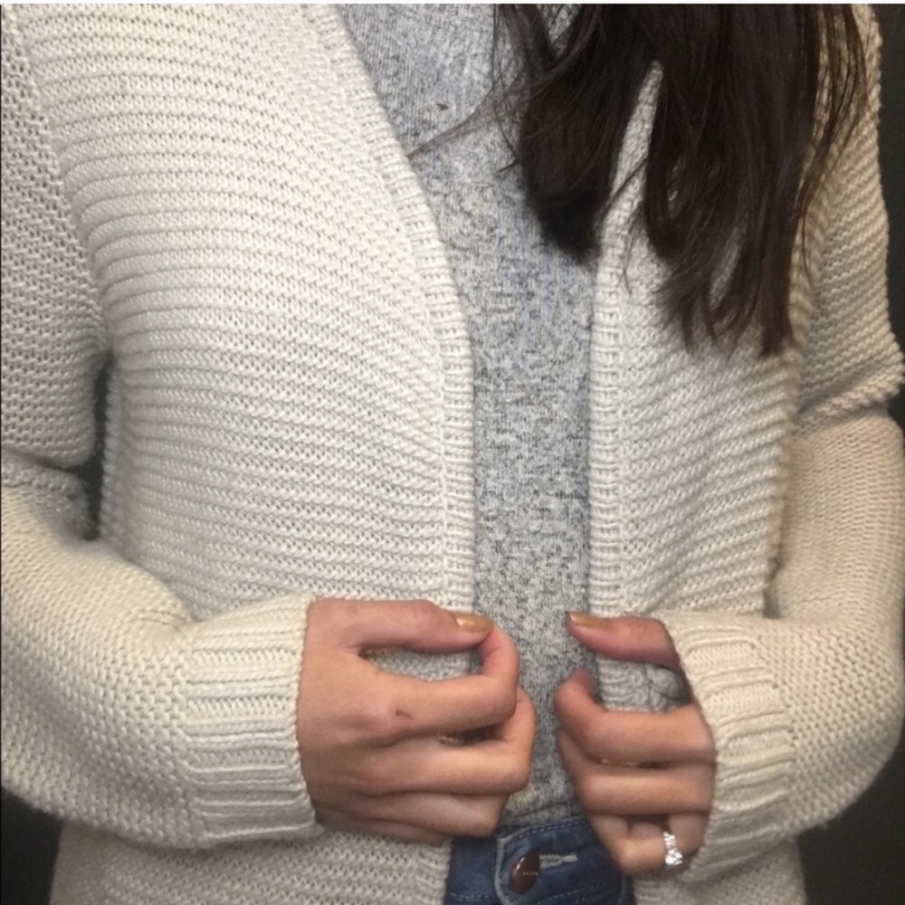 Long cardigan from forever 21 in light beige